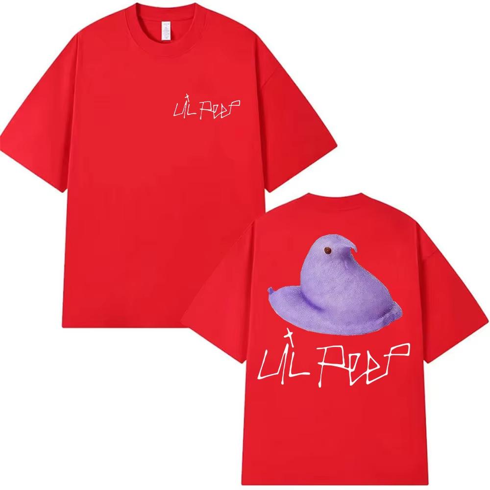 Лето 2026 Забавная футболка с мемом Lil Peep Маленькая птичка Унисекс Женская Ретро Высокое качество Модные футболки Повседневная футболка с коротким рукавом