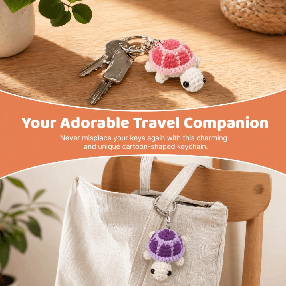 Mini Little Turtle Crochet Keychain Wool Knitting Turtle Doll Pendant Keychain Men