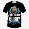 Messi Same Style Que Mira Bobo 3d T Shirt New Summer Tops Unisex White and Black Fashion Casual Short Sleeve T-shirt Hot Selling#Color