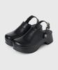 Клоги Kissa Roundy Buckle Черные M601306