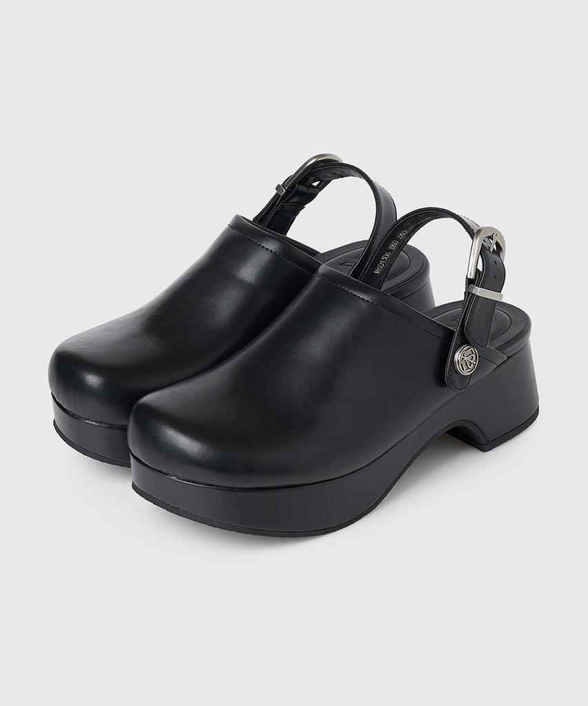 Клоги Kissa Roundy Buckle Черные M601306