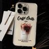 Чехол для телефона Latte Ice Americano для iPhone 11 12 13 14 15 16 e Pro Max Plus Mini XR X XS SE 2020 2022 Прозрачный Coque Funda