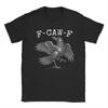 F-Caw-F Black Crow Pun Funny Bird Cawing Grunge T Shirt Popular T-Shirts Short Sleeve Funny Tops O Neck Oversize Tees