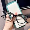 All-Match Cat Eye Glasses Female Glasses Frame for Bare Face High Sense Myopia Glasses Male Fashion Anti-Blue Ray Plain Glasses