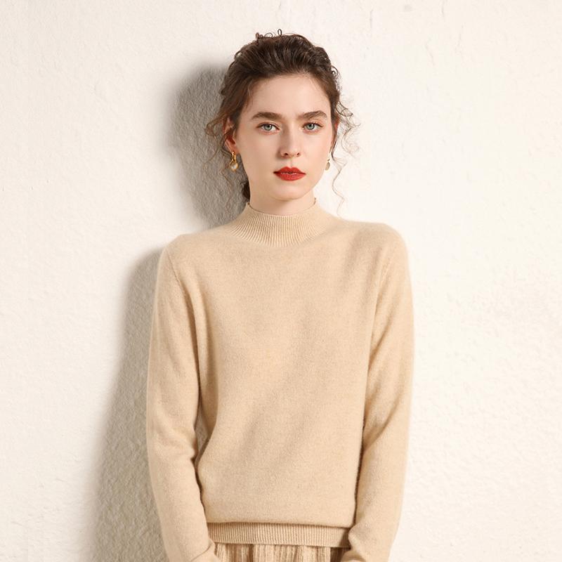 Women's Cashmere Sweater Qinghe Cashmere 100% Cashmere Women's Autumn and Winter Cashmere Sweater Soft and Warm