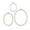 3x Oval Embroidery Hoops Portable Sewing Tools Sturdy Reusable Cross Stitch Hoop Wooden for DIY