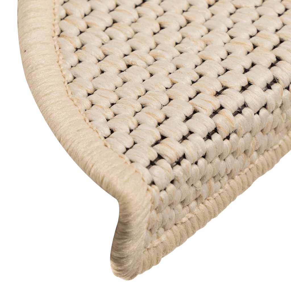 Self Adhesive Stair Treads with Sisal Look 30 pcs 56 x 17 x 3 cm