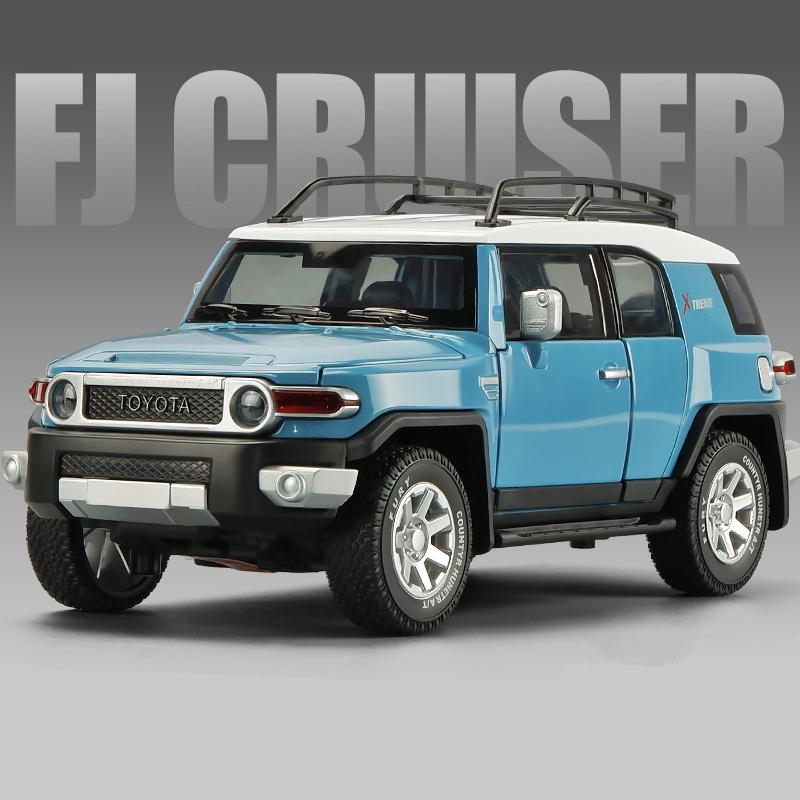 1/24 Toyota Fj Cruiser Внедорожник Модель Автомобиля из Сплава Литье под Давлением Металл Внедорожные Машины Модель Автомобиля Симуляция Звук Свет Детские Игрушки Подарок