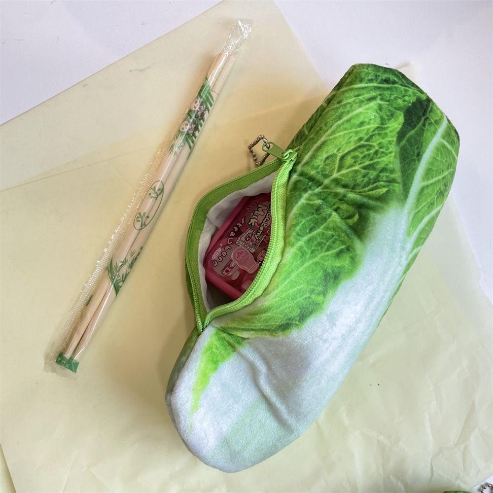 Simulated Food Pencil Case Vegetable Stationery Storage Bag Creative Plush Pencil Bag Cosmetic Bag