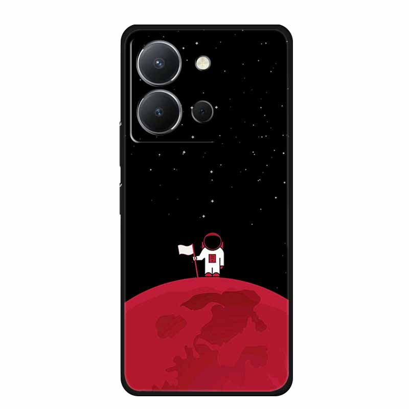 Для Vivo Y36 4G Чехол Роскошный ТПУ Мягкий Силиконовый Чехлы для Телефона Задняя Крышка Для VivoY36 4G Русская Версия Ударопрочный Цветы Новый Funda