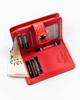 Vertical women's wallet made of eco-leather decorated with embossing - Peterson