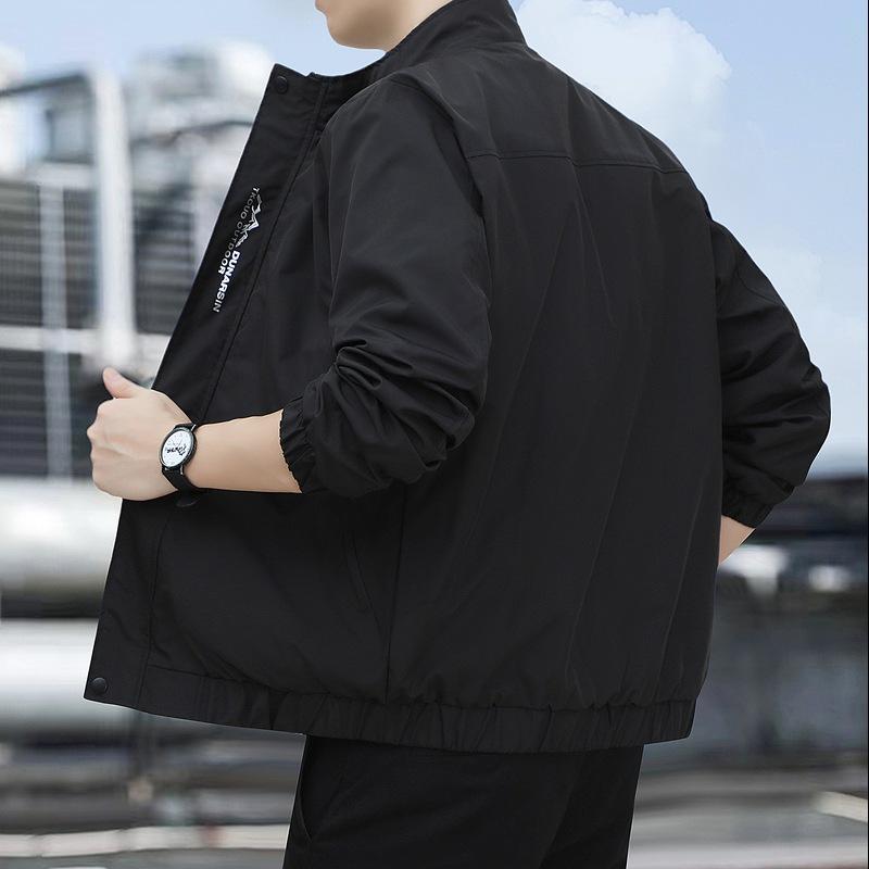 Осенне-зимняя мужская куртка корейской версии модного воротника-стойки, универсальная повседневная свободная куртка и одежда