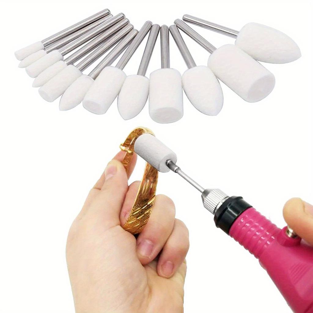 Набор из 36 предметов, набор оправок из шерстяного фетра, 2 формы и 6 размеров, полировальные насадки для полировального круга с вращающимся инструментом Dremel - хвостовик 1/8 дюйма