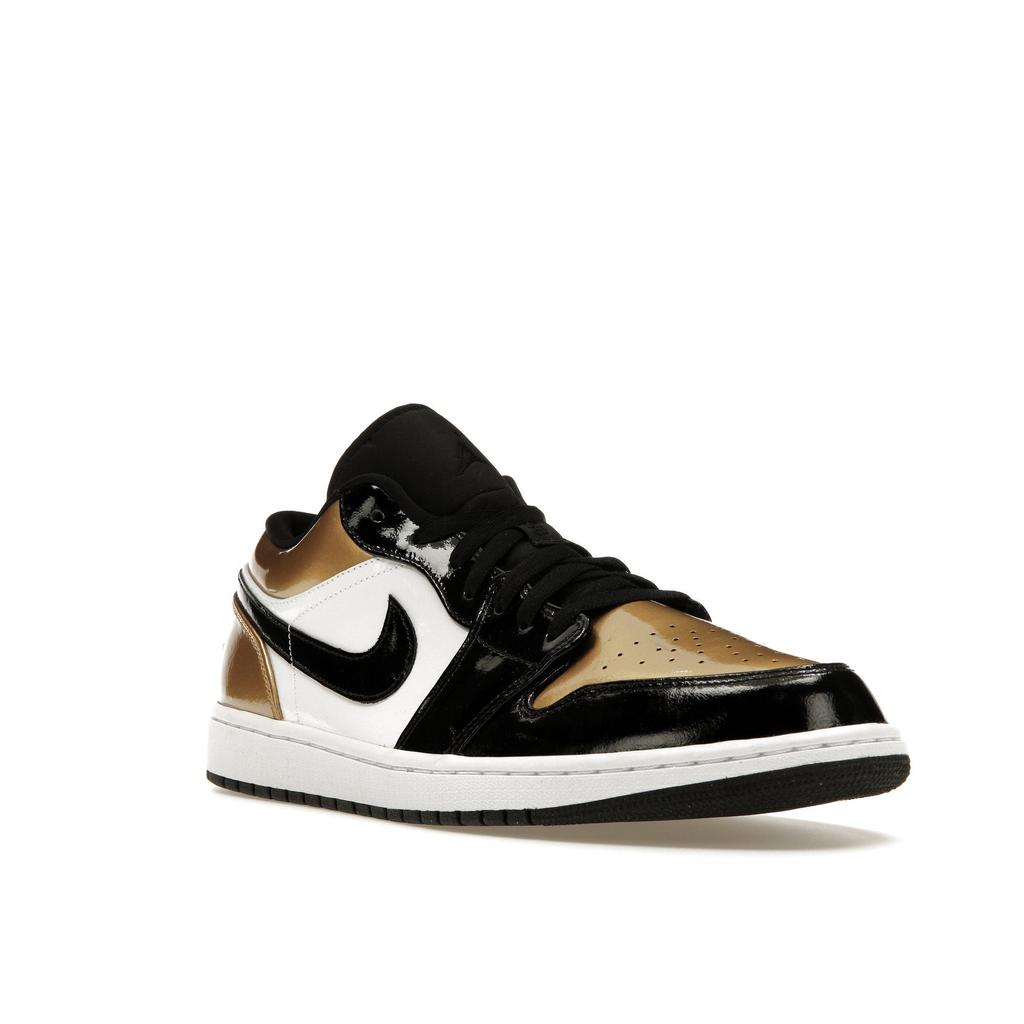 Air Jordan 1 Low Gold Toe Men Sneakers Metallic-Gold White-Black CQ9447-700