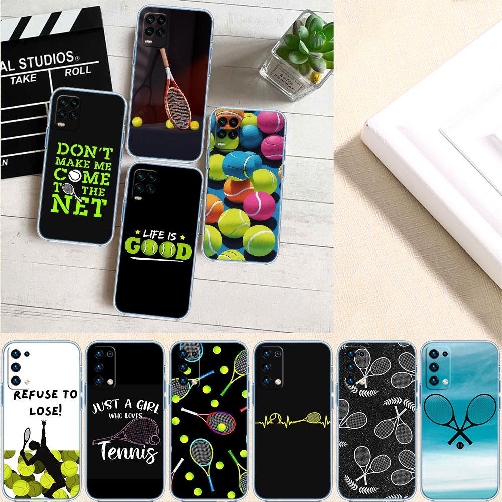 LO90 Tennis Sports Soft Shell Transparent Phone Case for Samsung Galaxy A04 A04S A14 A23 A34 A54 M23 M33 M52 M53