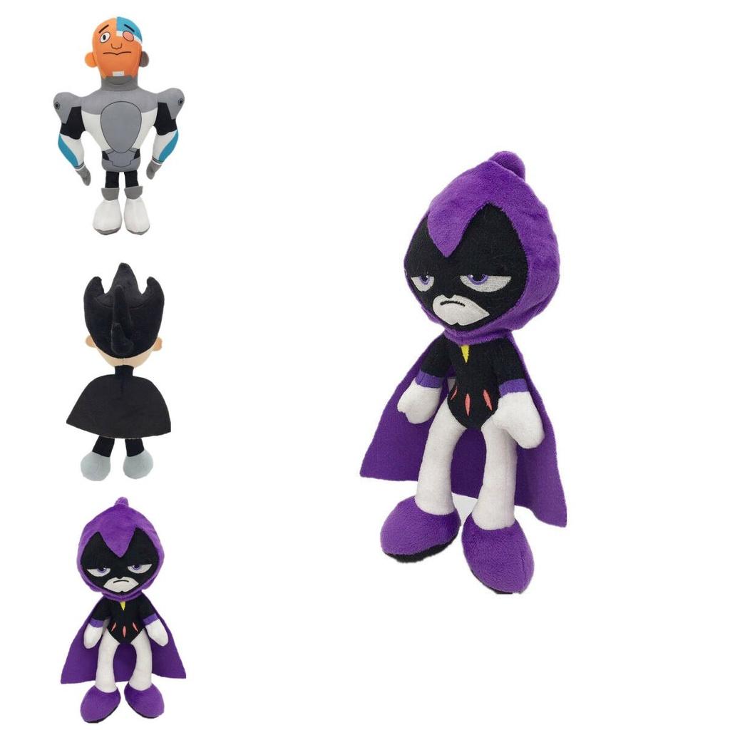 Очаровательная коллекция 10-дюймовых плюшевых игрушек Teen Titans Go с Робином, Рэйвен и Киборгом