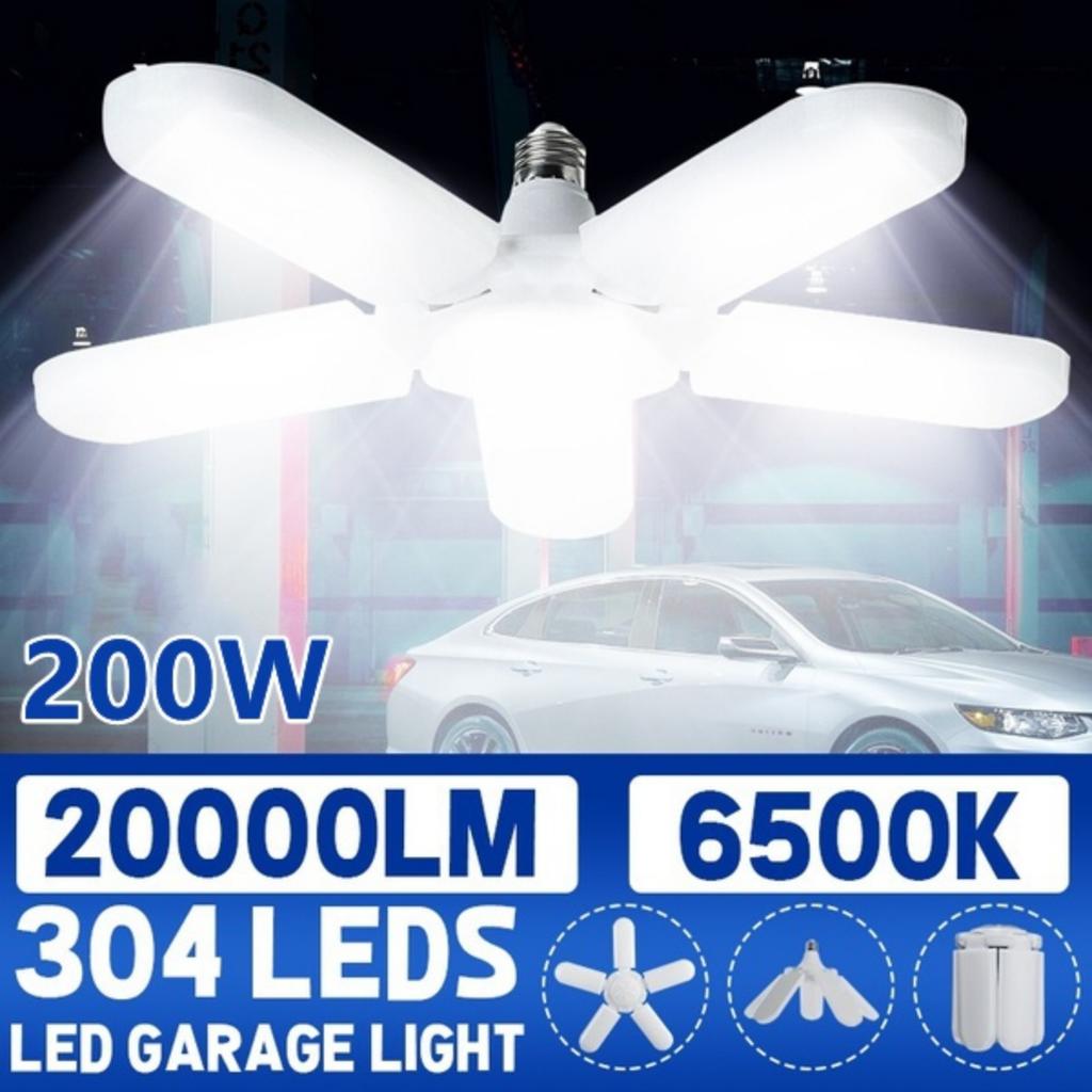 Супер яркое промышленное освещение E27 E26, светодиодный вентилятор, гаражный светильник, 6500LM, 85-265 В, промышленная лампа с высоким пролетом, деформируемые светодиодные лампочки