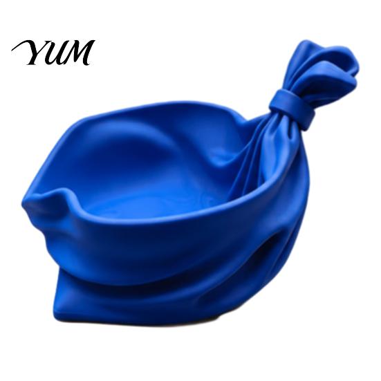 Decorative Storage Tray 3D Printed Gift Bag Shaped Tray, Pleated Catchall Bowl for Candy, Reusable PLA Festive Table Centerpiece Entryway Shelf, Xmas