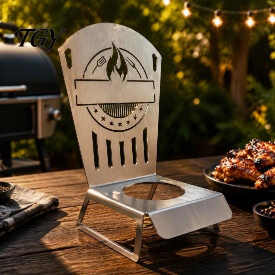 Nonstick Roast Chicken Roaster Beer Can Rack, Durable Metal Vertical Poultry Stand, Stable Upright Cooking Rack Heat Resistant BBQ Grills for Outdoor