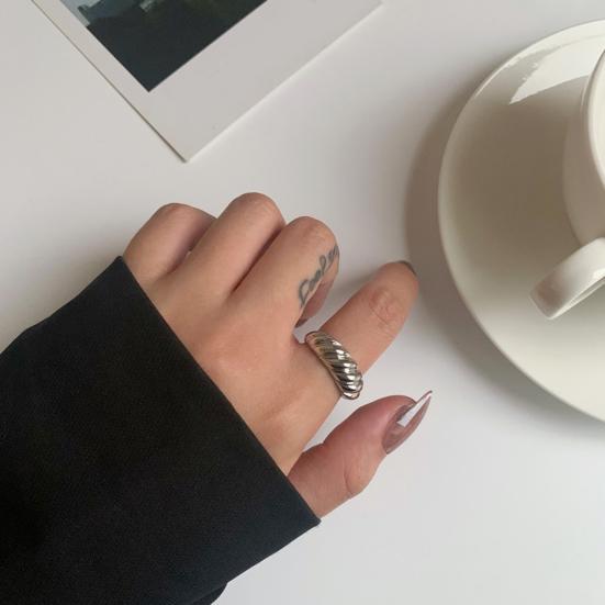 Вечернее кольцо, регулируемое украшение, женское, женское, в стиле панк, с косой, витое кольцо, ювелирные аксессуары