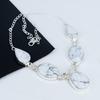 Natural Howlite Gemstone Handmade 925 Sterling Silver Necklace, Howlite Silver Necklace For Wife, Unisex Necklace Anniversary Gift