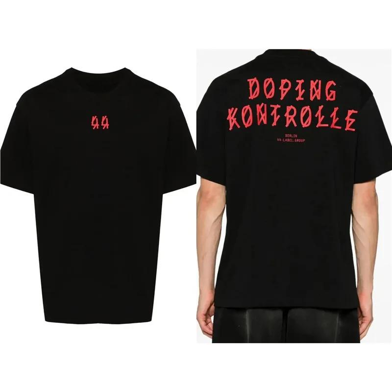 2026 44 Группа этикеток Хлопковая футболка в стиле Хип-хоп Унисекс Уличная одежда Короткий рукав Круглый вырез Принт Повседневная Дышащая Модная футболка для взрослых