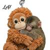 Durable Keychain Charm 2Pcs Punch Monkey Key Chain Pendant Exquisite Workmanship Wear-Resistant