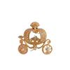 New Rhinestone Pumpkin Carriage Brooch Baroque Style Vintage Design Brooches For Women Winter Accessories Good Gift
