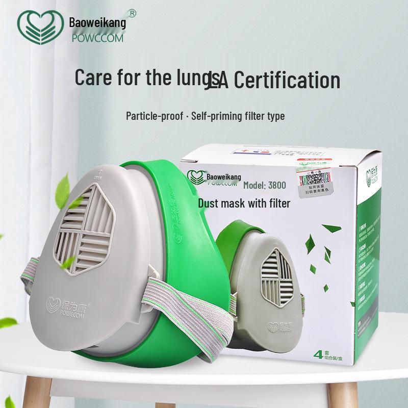 Baoweikang 3800 Промышленный пылезащитный лицевой щиток-маска для защиты от пыли и шлифовки