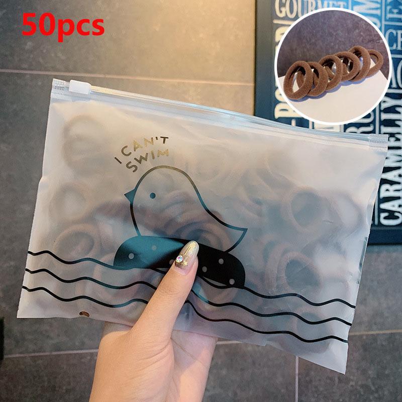 50/100 шт./компл. держатель для хвоста для девочек эластичные резинки для волос детские модные красочные аксессуары для волос