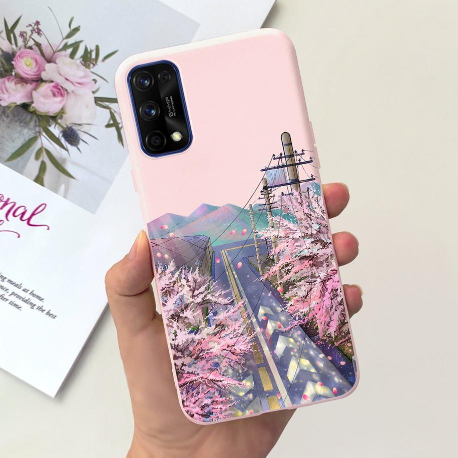 For Realme 7 5G Case RMX2111 Cover New Fashion Flower Girls Painted Funda Soft TPU Cases For Realme 7 Pro Realme7 RMX2155 Bumper