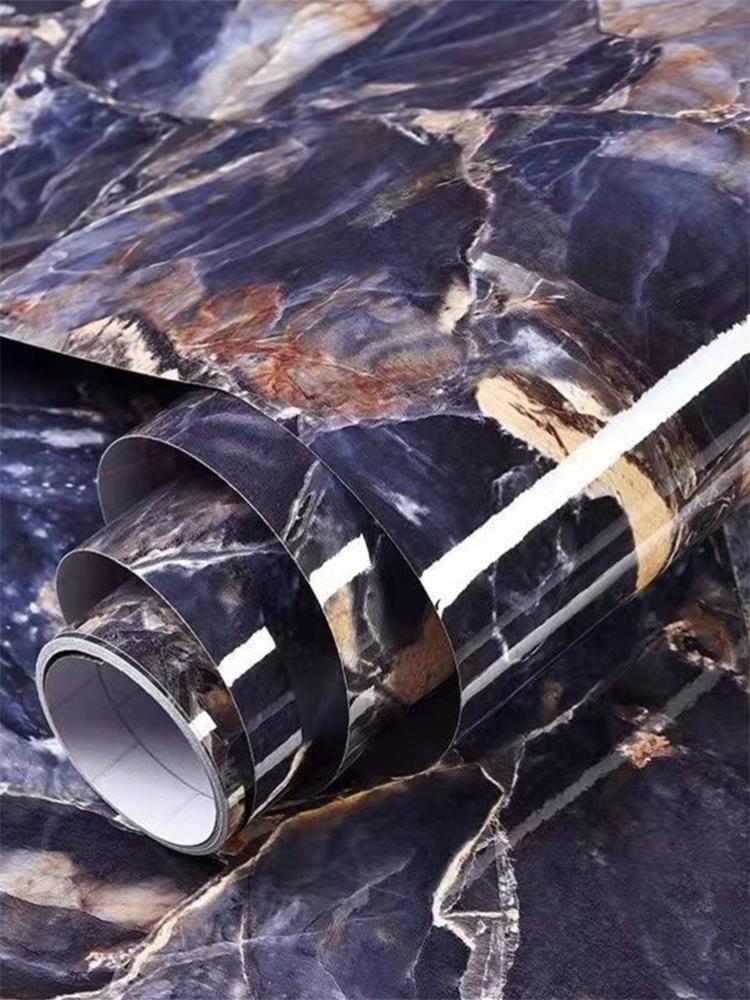 40cm Width Marble Self Adhesive Wallpaper Vinyl Wall Stickers Waterproof Contact Paper For Kitchen Decorative Film Home Decor