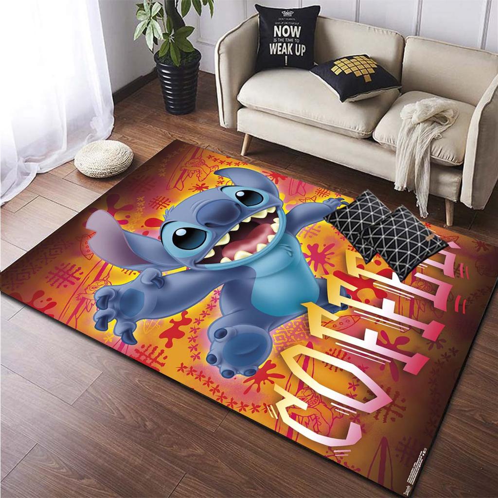 Противоскользящий полосатый коврик Disney Stitch, напольный коврик, кухонный ковер, напольный коврик, коврик для ног, коврик для ванной, кухонный коврик, балкон, ванная комната
