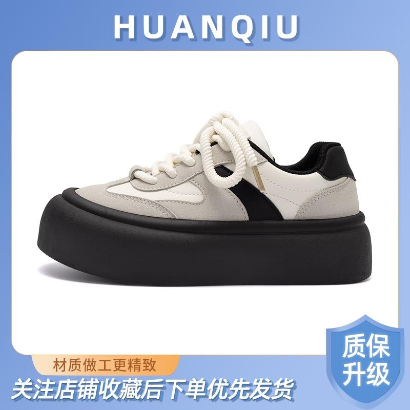 Global Platform Heightening Board Shoes Women's ZHQ5800 Spring New Student Versatile Women's Shoes Casual Trend Sports Shoes