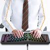 Wired 69 Keys Keyboard 18 RGB Backlight Modes Detachable Type C Cable Split Ergonomic Keyboard for Laptop