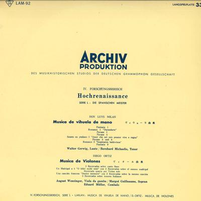 LP Пластинка РАЗНЫЕ ИСПОЛНИИТЕЛИ - Шедевр Ренессансной Музыки Серия LAM92 ARCHIV Япония Классика Б/У