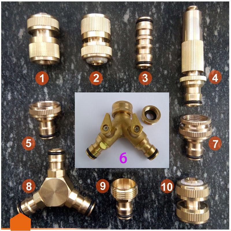 Rustresistant Brass Garden Pipe Connector With Quick Fit Fitting And Handy Switch Nozzle