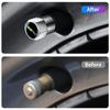 BYCP2 4pcs Car Tire Wheel Stem Air Valve Caps Covers For Skoda VRS Octavia A7 Fabia Rapid Yeti Kodiaq Superb Accessories