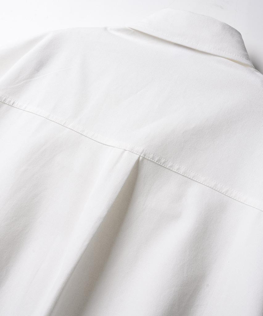 JEMUT Sleek Bd Oxford Short Sleeve Shirt Ivory Kjss2638