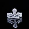 925 Silver  Selling New Crown Ring Creative Micro -Encrusted Diamond Engagement Ring Women 'S Party Birthday Jewelry Gift