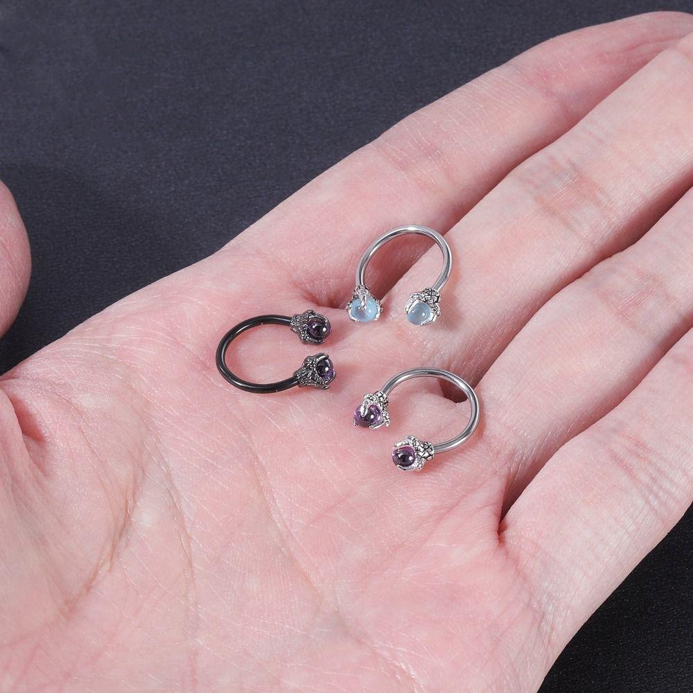Ring Indian Style Crystal Piercing Clip Fashion Body Jewelry Septum Piercings Dragon Claw Nose Ring
