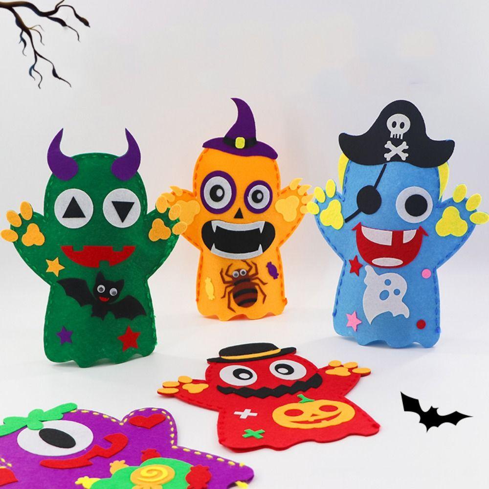 Human Skeleton DIY Hand Puppet Kits Pumpkin Halloween Puppet Hand Puppet Toy Kids Party