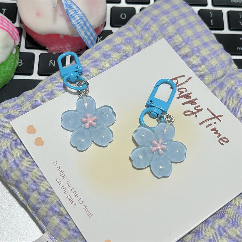 Прозрачный кулон в виде цветка сакуры, брелок для девочек, женщин, брелок, милый, креативный, аксессуары для украшения рюкзака, подарки