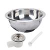 265mm Round Sink Stainless Steel Wash Vegetable Bowl Basin with Sewer Pipe for Boat Caravan