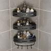 Corner Shower Caddy Aluminum Alloy 3-Tier Wall Mounted Bathroom Shower Organizer Storage Rack with