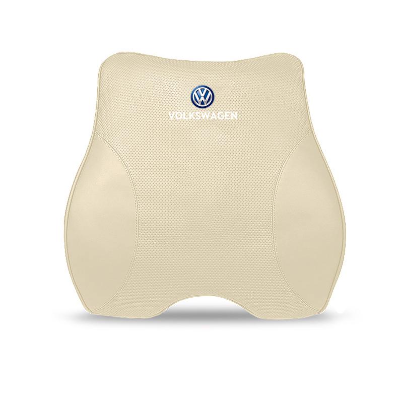 Valve Stems Caps For Volkswagen VW Amarok Tiguan T-Cross Passat Polo Leather Car Seat Headrest Lumbar Support Head Pillow Auto HAL6
