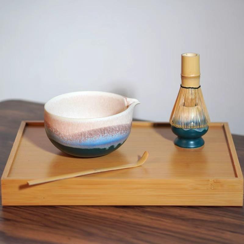 Japanese-Style Tea Ordering Bowl New Handmade Retro Threaded Matcha Bowl Ceramic Dry Brewing Bowl Song Dynasty Tea Ordering Tool Accessories None