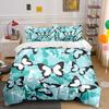 Butterfly-Themed Three-Piece Bedding Set  kid's and adults' bedroom decor, Exquisite three-piece bedding set gift