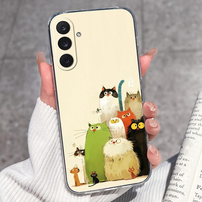 Прозрачные чехлы для телефона для Samsung M36 M35 M34 M33 M32 M31 M30 M80s M60s M62 M56 M54 M53 M51 Чехол из мягкого ТПУ с рисунком счастливой лягушки для Samsung