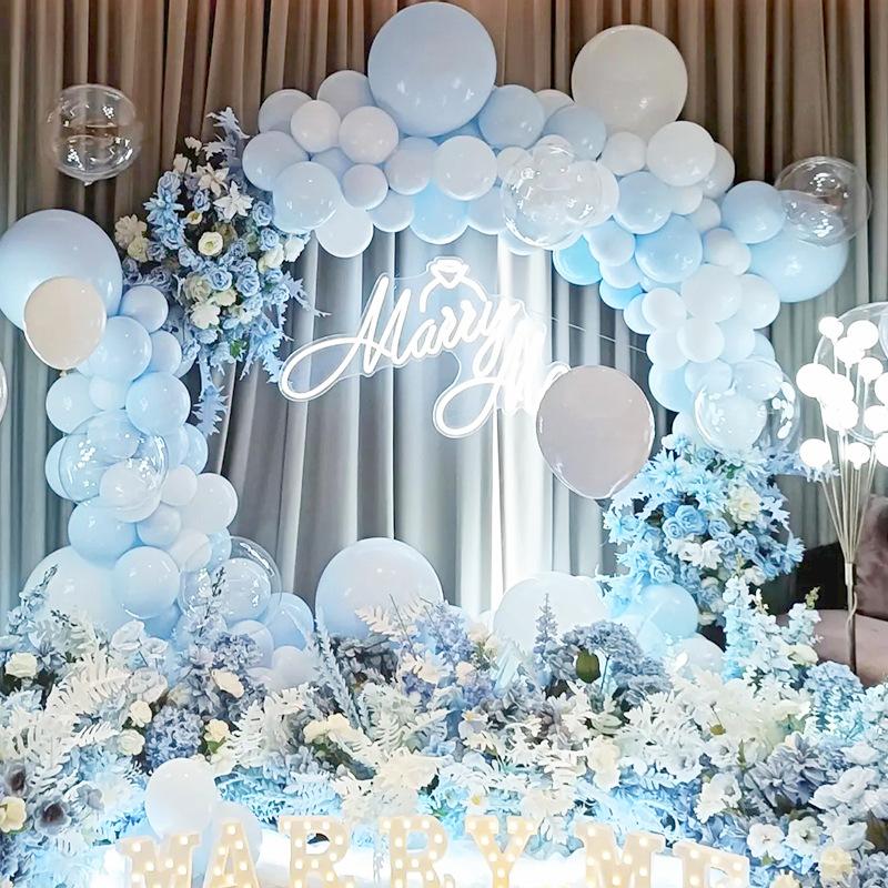 Пакет с аркой и воздушными шарами Свадебное украшение Свадебные воздушные шары День рождения Сцена Аранжировка Принадлежности Пакет с аранжировкой на Новый год